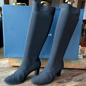 Paul Green Elegant Black Stretch Heeled Boots